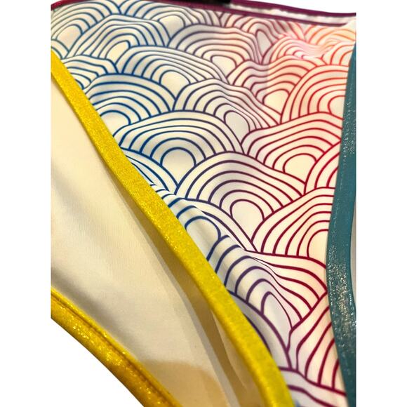 Kurt Geiger London Southbank String Bikini Cheeky Bottoms, Rainbow | Womens XL - Picture 9 of 15